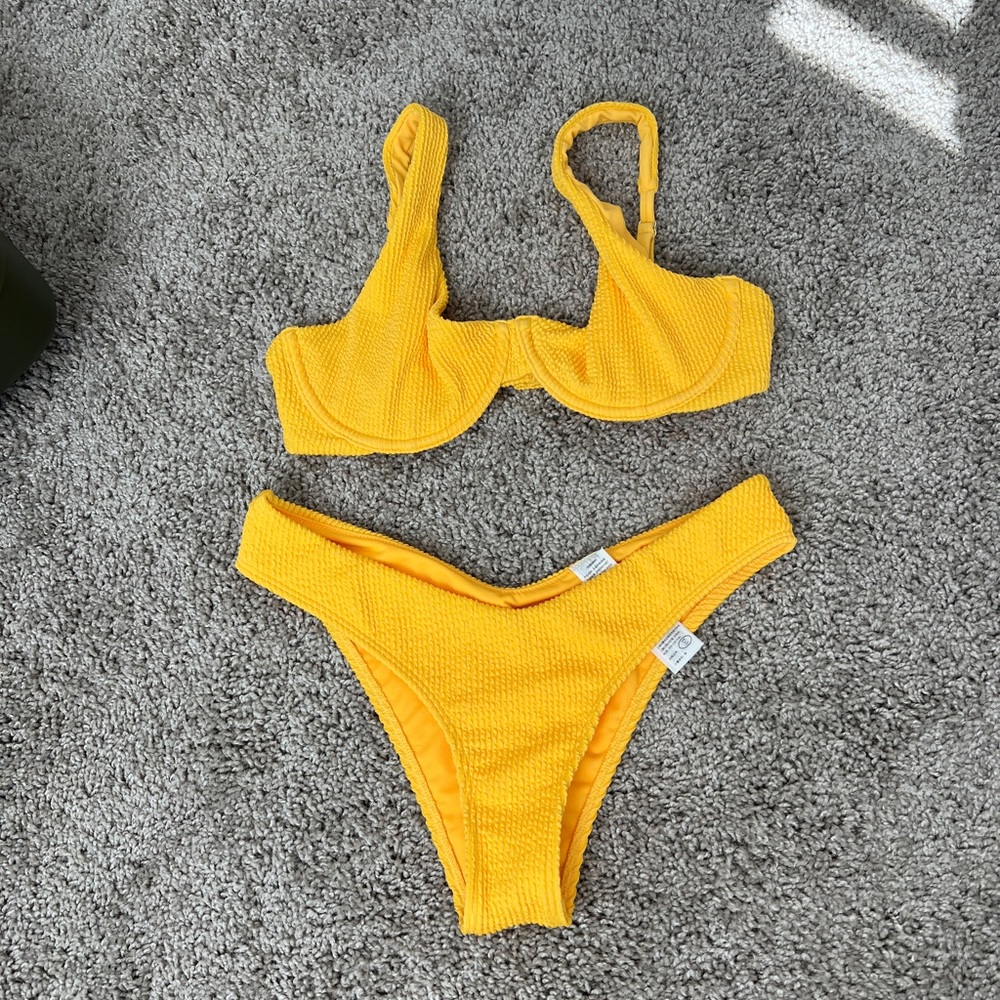 NEW! Abercrombie Yellow swim suit